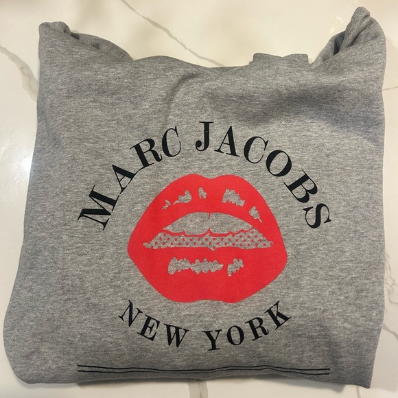 Marc Jacobs Tops - Marc Jacob’s logo gray sweatshirt size S